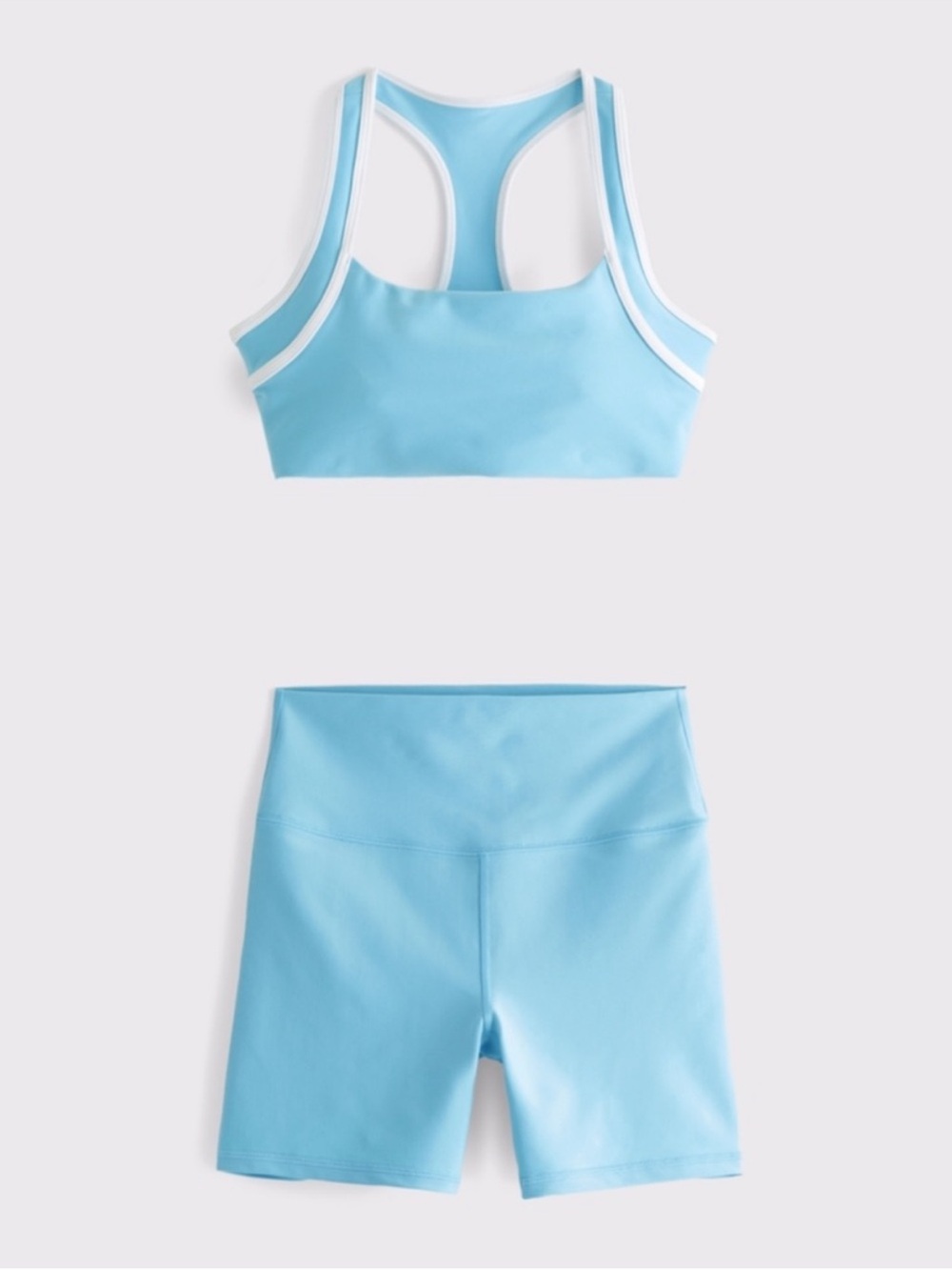 Abercrombie & Fitch Light Blue Athletic Shorts Set